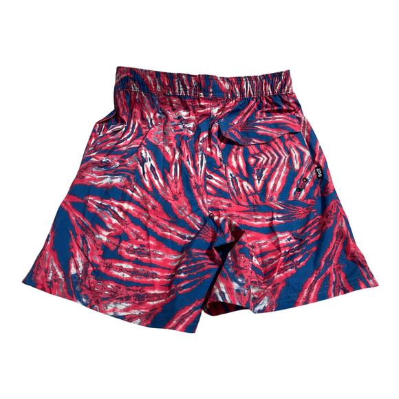 NEFF Board Shorts Mens Red Blue Tie Dye Unlined Shorts Size Medium - Picture 3 of 10